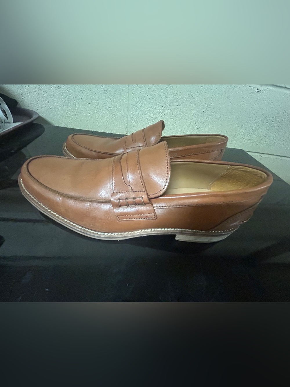 Vero Cuoio Men's Brown Leather Penny Loafers